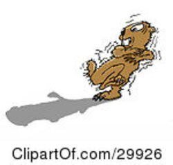 29926-Clipart-Illustration-Of-A-Shaking-Groundhog-Afraid-Of-His-Own-Shadow.jpg