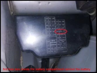 Fuses - Engine Compartment - Windshield washer motor.webp